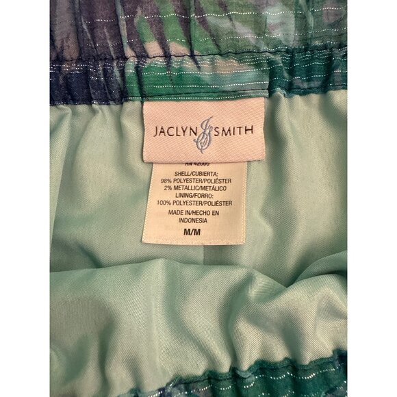 Jaclyn & Smith Tropical Leaf Print High-Low Skirt M/M Polyester Lined Womens Ela - Picture 4 of 5